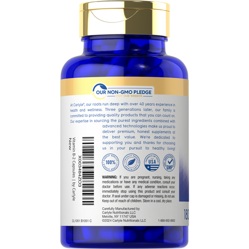 View 3 Vitamin B-2 400mg per serving | 180 Capsules