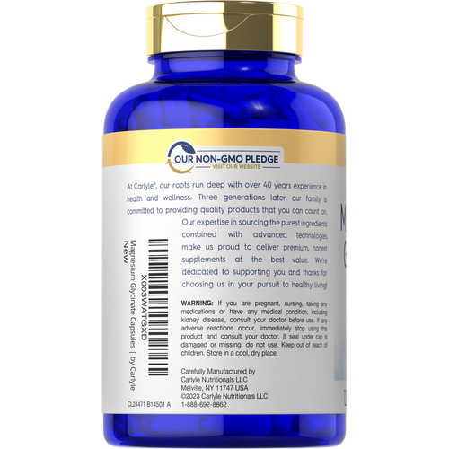 View 3 Glicinato de Magnesio 200mg por porción | 120 Cápsulas