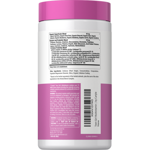 View 3 Multivitaminas para Adolescentes Niñas | 60 Cápsulas