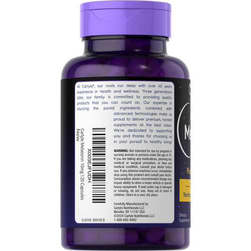 View 3 Melatonin 10mg pro Portion mit Ashwagandha | 120 Kapseln