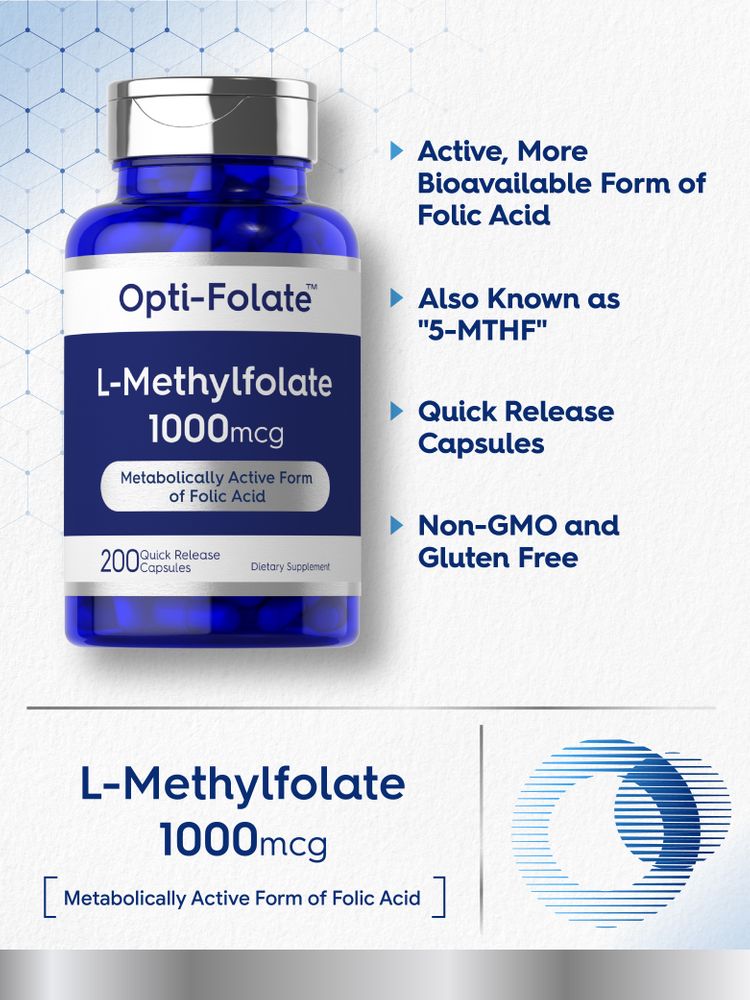 L-Methylfolate 1000mcg | 200 Capsules