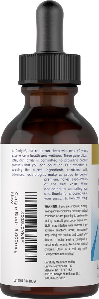 Biotin 5,000mcg | 4oz Liquid