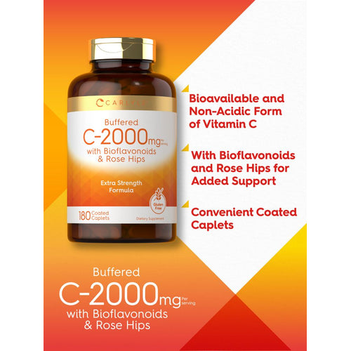 View 3 Vitamina C Amortecida 2000mg por dose | 180 Comprimidos