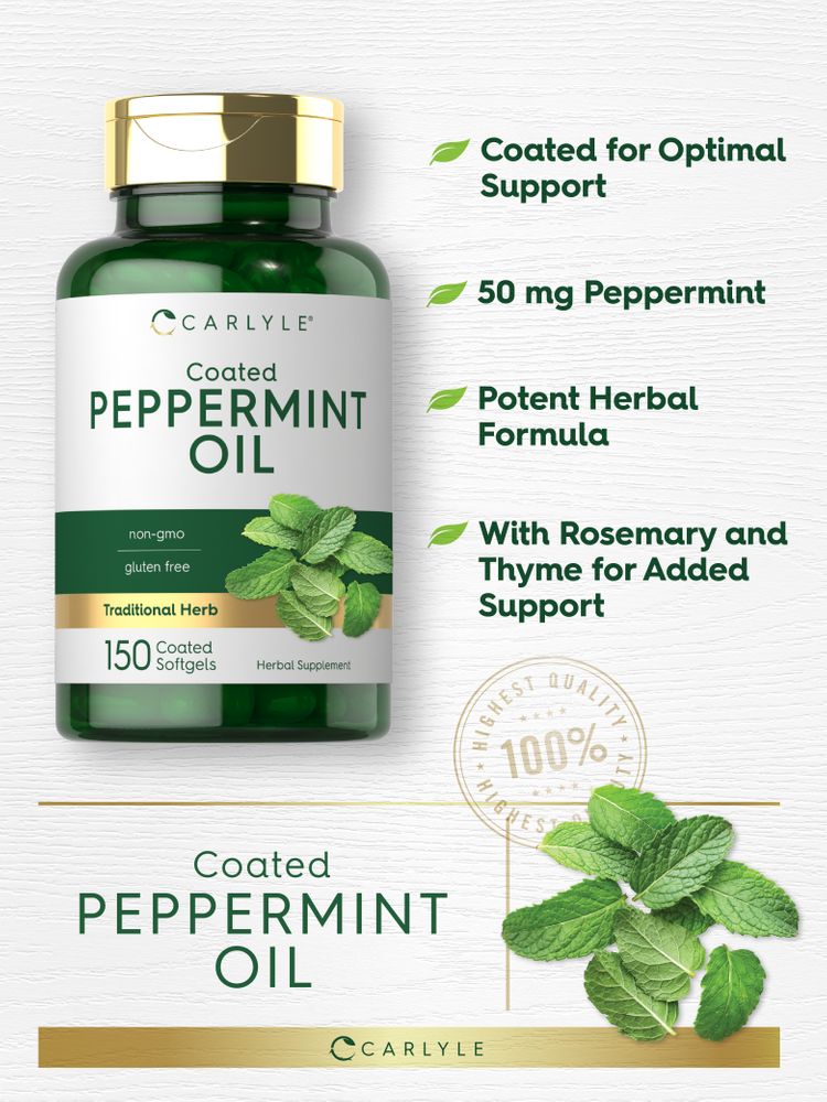 Peppermint Oil 50mg | 150 Softgels