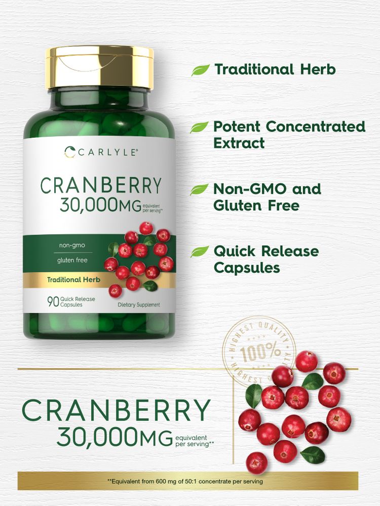 Cranberry 30,000mg per serving | 90 Capsules