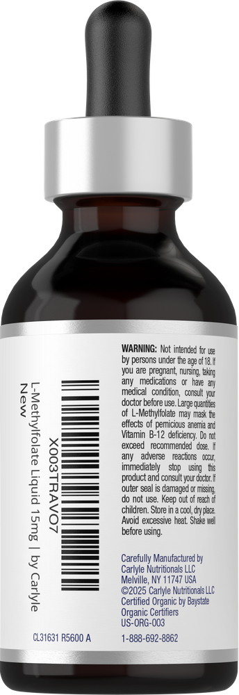 L Methylfolate Drops 15mg | 2 Fl Oz