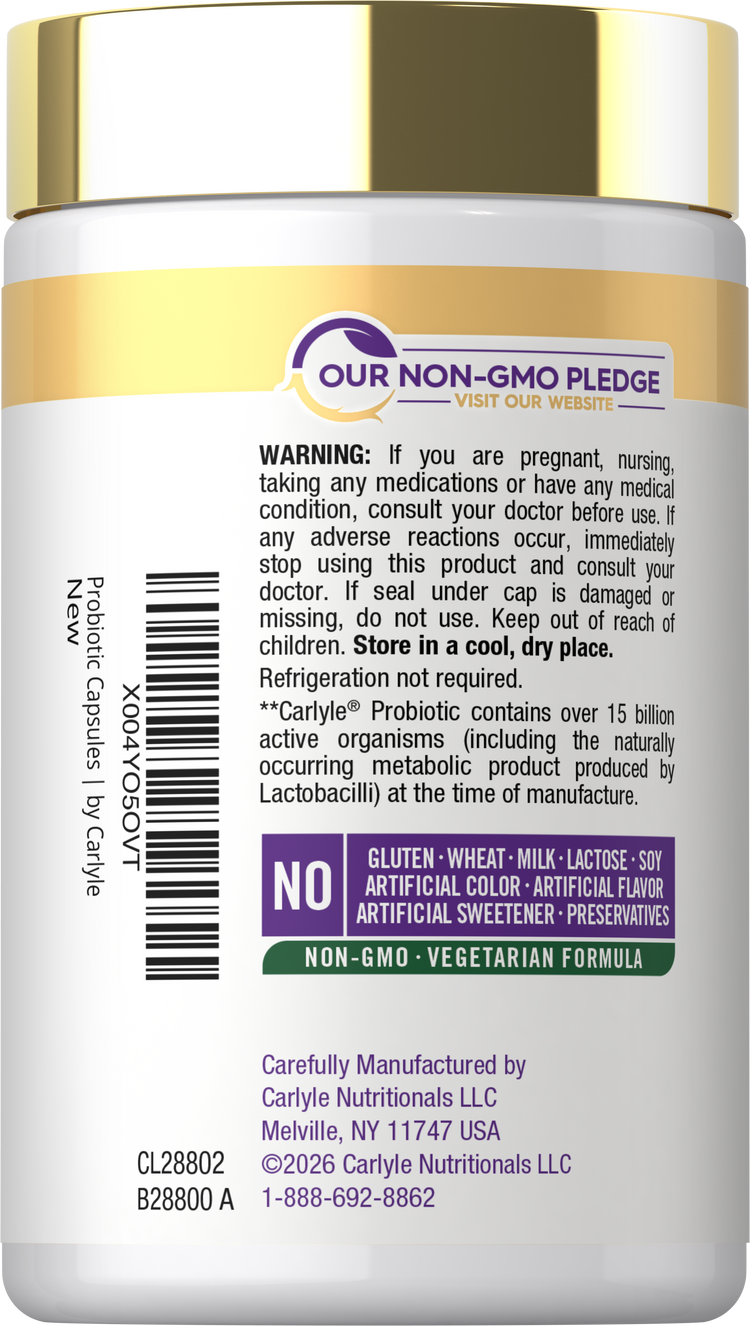 Probiotic Supplement | 15 Billion CFU | 30 Capsules