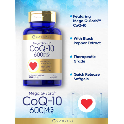 View 3 CoQ10 600mg por porción | 60 Cápsulas blandas