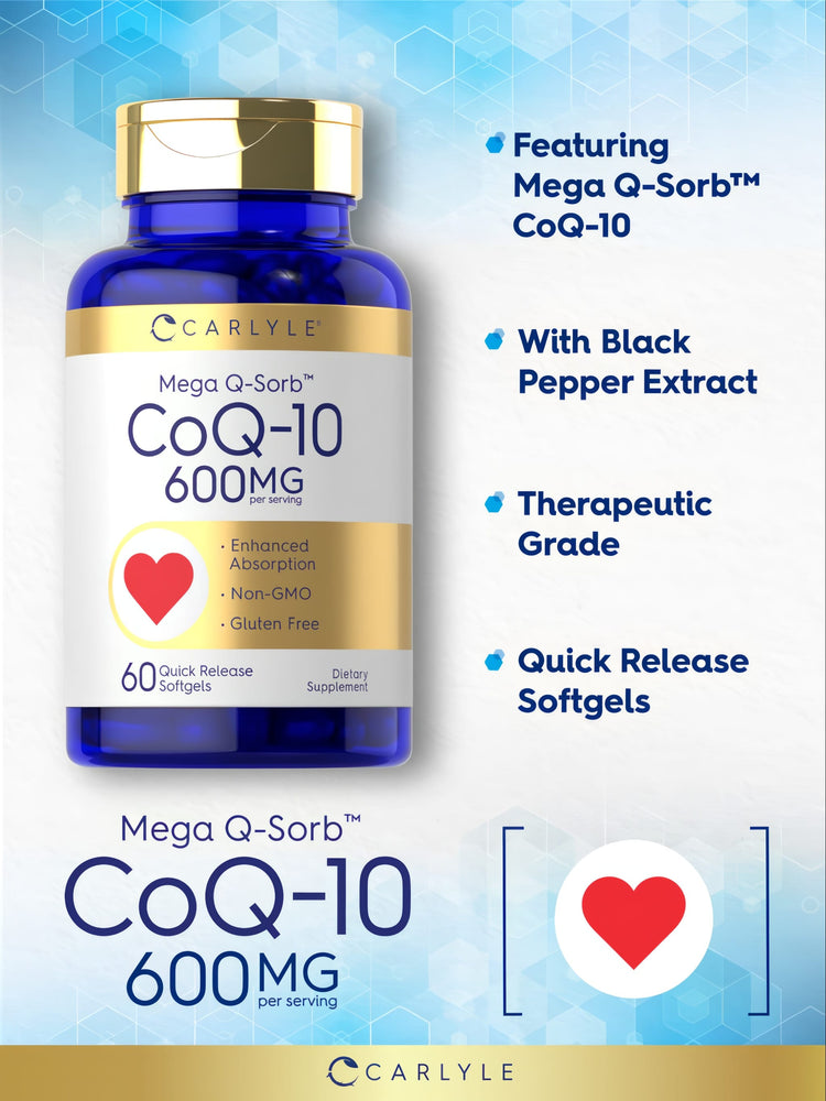 CoQ10 600mg por porción | 60 Cápsulas blandas