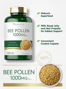 Bee Pollen Supplement 1000mg | 200 Caplets