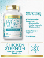 Load image into Gallery viewer, Collagen Chicken Sternum Cartilage 3000mg | 120 Capsules
