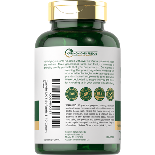 View 3 MCT Oil 3600mg per serving | 70 Softgels