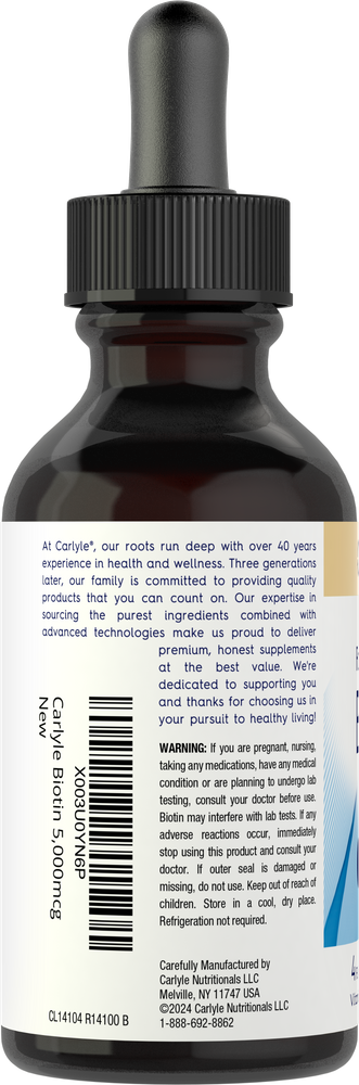 Biotin 5000mcg | 4oz Liquid