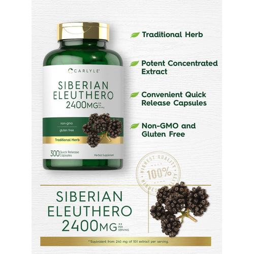 View 3 Siberian Eleuthero | 300 Capsules