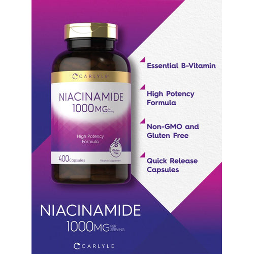 View 3 Niacinamide 1000mg per serving | 400 Capsules