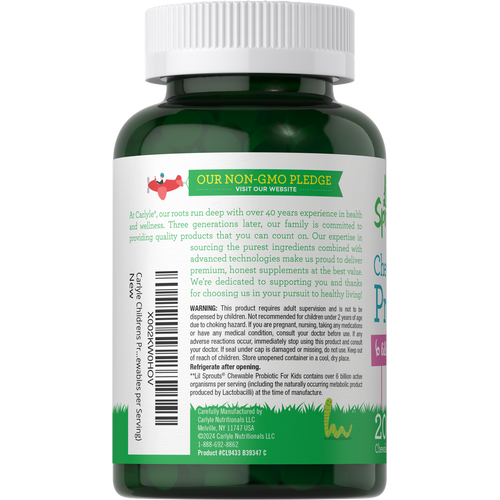 View 3 Probiotic for Kids 6 Billion CFUs per serving | 200 Tablets