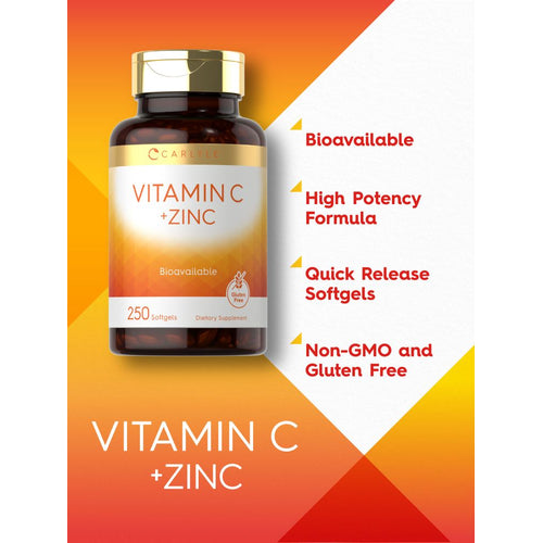 View 3 Vitamina C con Zinc | 250 Cápsulas Blandas