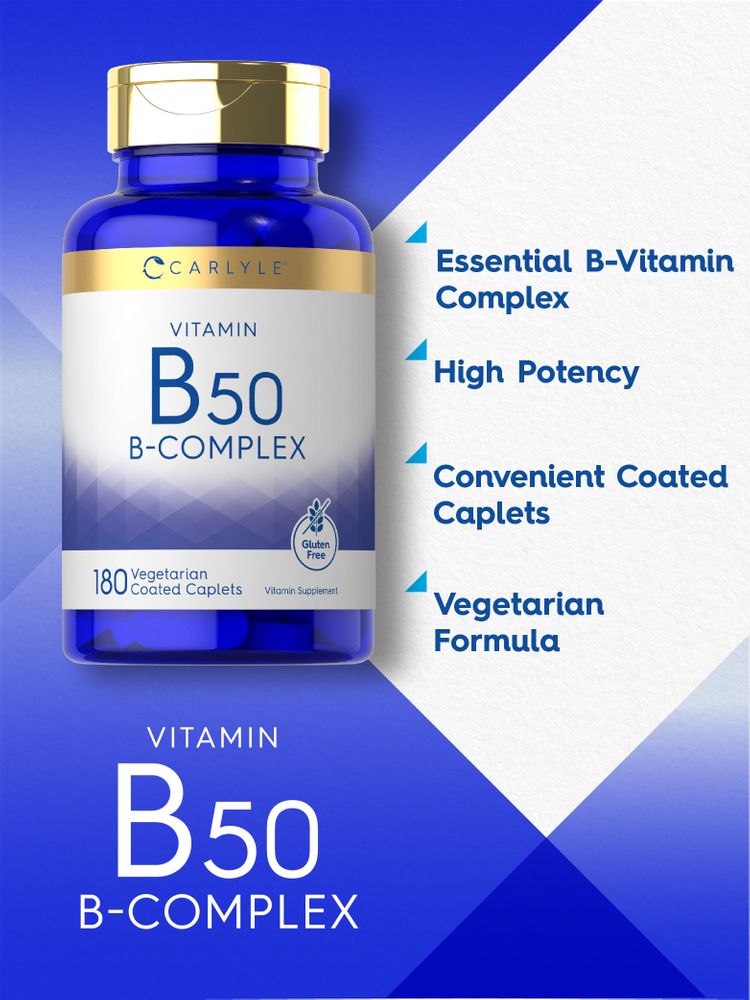 Complexo Vitamínico B-50 | 180 Cápsulas