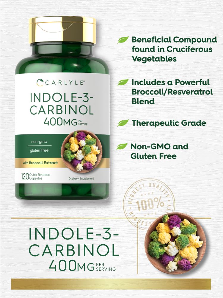 Indole-3-Carbinol 400mg par portion | 120 Gélules