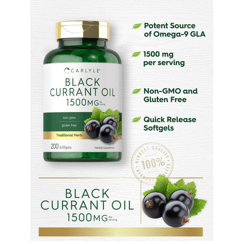 View 3 Aceite de Grosella Negra 1500 mg por porción | 200 Cápsulas Blandas