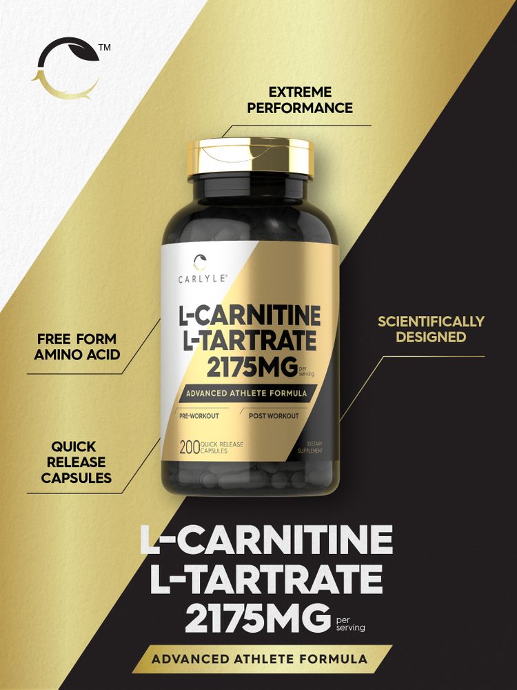 L-Carnitine 2175mg per serving | 200 Capsules L-Carnitine 2175mg per serving | 200 Capsules