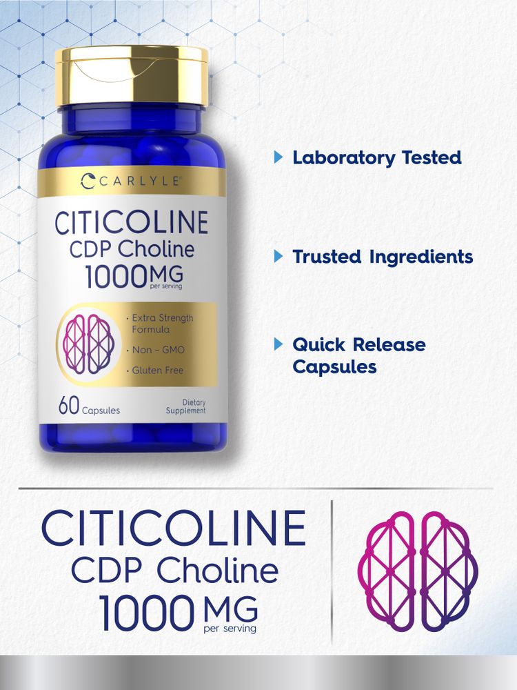 Citicoline CDP Choline 1000mg | 60 Capsules