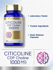 Citicoline CDP Choline 1000mg | 60 Capsules