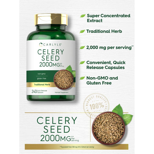 View 3 Celery Seed Extract | 240 Capsules