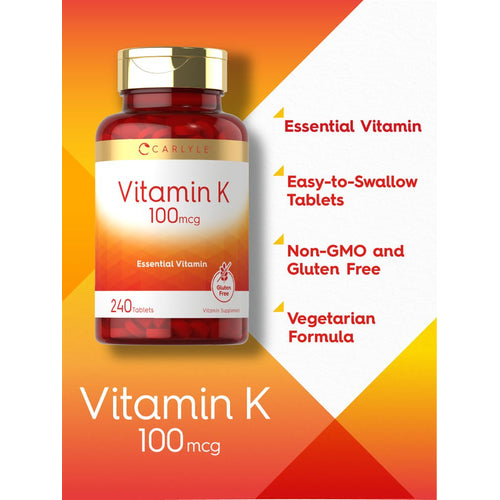 View 3 Vitamina K 100mcg | 240 Tabletas