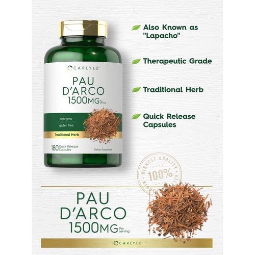 View 3 Pau D'Arco 1500 mg par portion | 180 Capsules