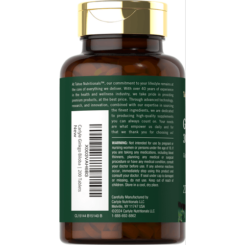 View 3 Ginkgo Biloba | 200 Tabletas