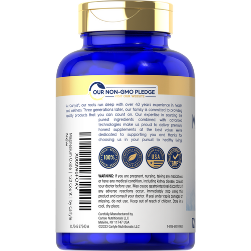 View 3 Magnesium Oxide 500mg | 120 Capsules
