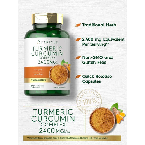 View 3 Turmeric Curcumin | 180 Capsules