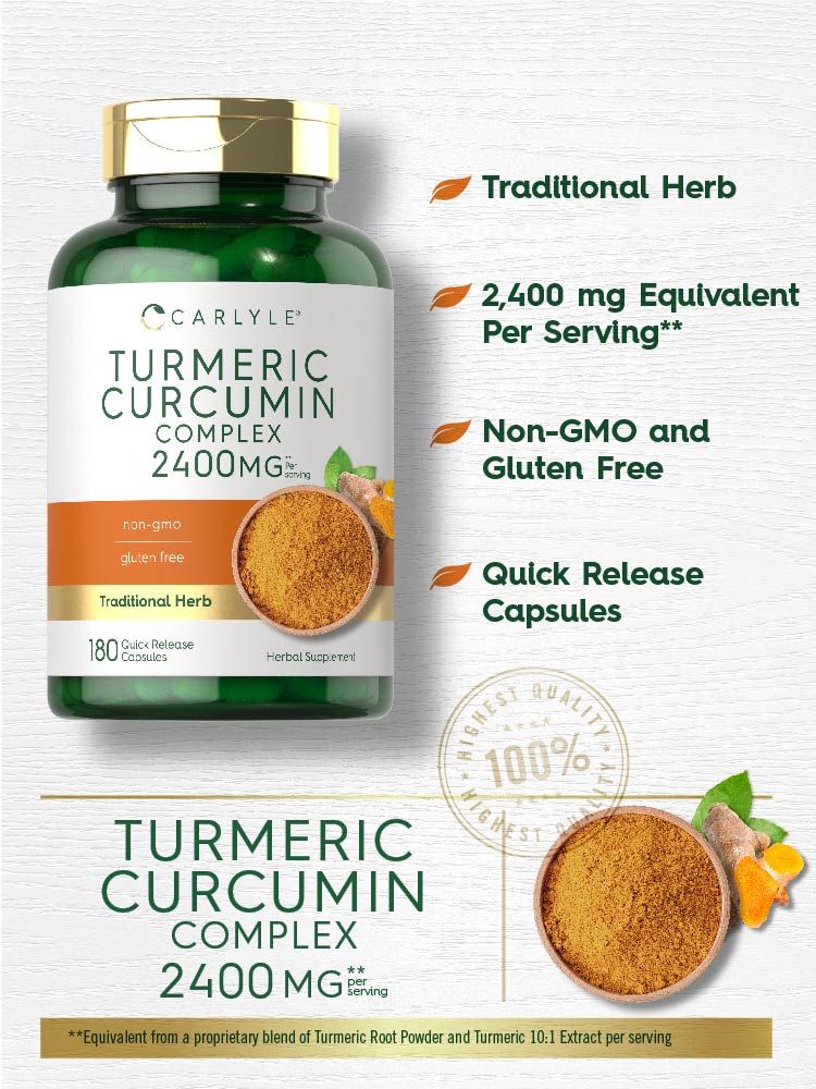 Curcumina di Curcuma 2400mg per porzione | 180 Capsule