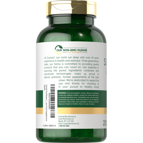 View 3 Lecitina de Girassol 2400mg por porção | 200 Cápsulas Gelatinosas