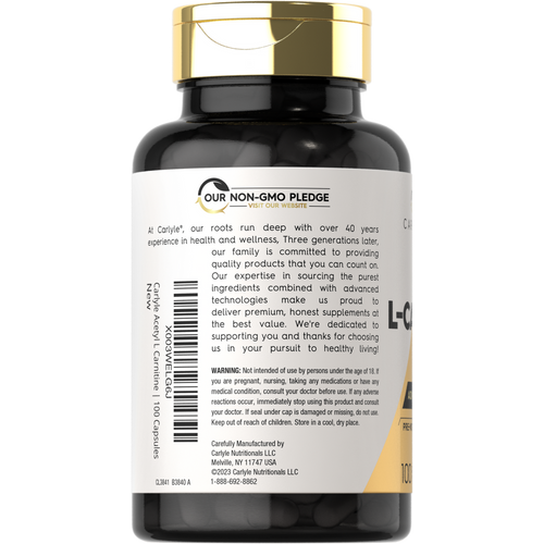 Acetyl L-Carnitine HCL 1000mg per serving | 100 Capsules Acetyl L-Carnitine HCL 1000mg per serving | 100 Capsules