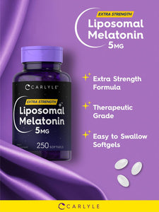 Melatonin 5mg | 250 Liposomal Softgels