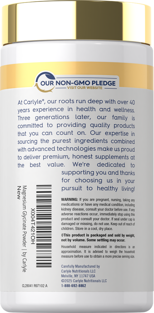 Magnesium Glycinate Powder | 5 oz Drink Mix