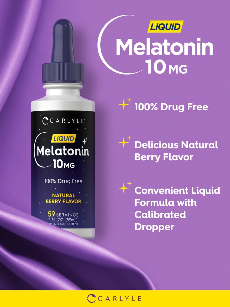 Melatonin 10mg | Natural Berry Flavor | 2oz