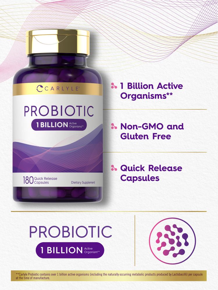 Probiotic 1 Billion CFU | 180 Capsules – Carlyle Nutritionals