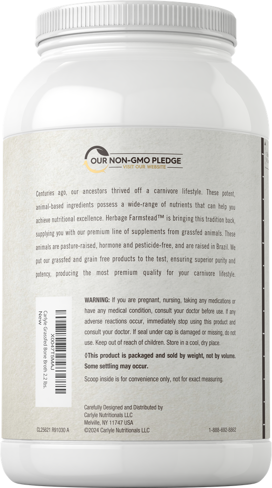 Grass Fed Bone Broth Protein Powder | 35.2oz Powder