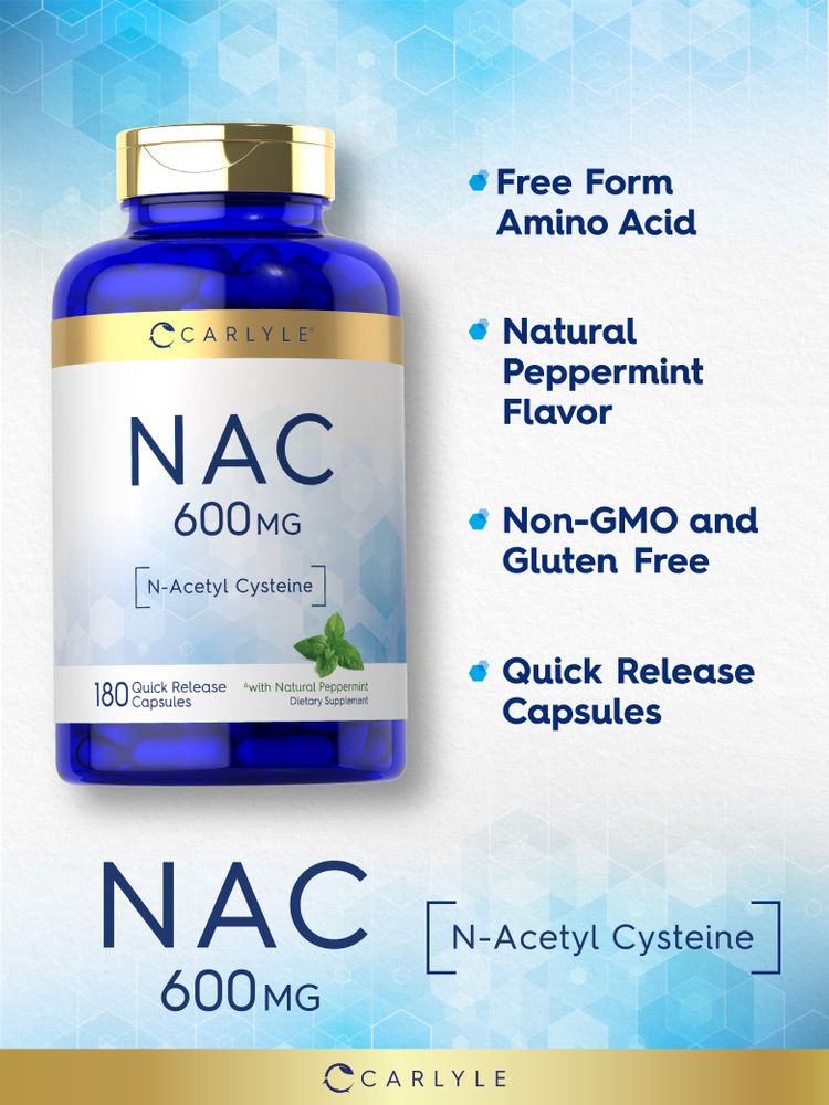 NAC N-Acetil Cisteína 600mg | 180 Cápsulas