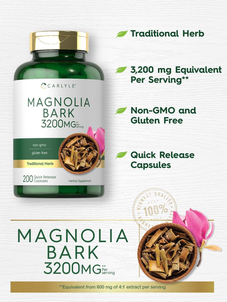 Magnolia Bark 3200 mg | 200 Capsules