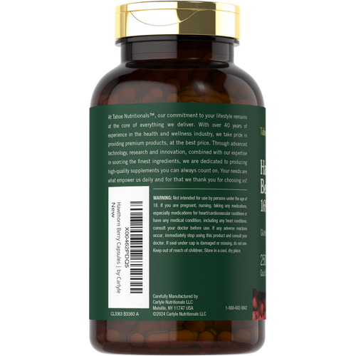 View 3 Hawthorn Berry 1695mg per serving | 250 Capsules