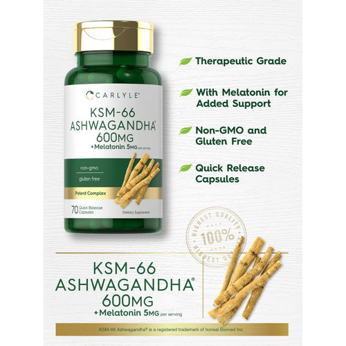 View 3 KSM-66 Ashwagandha 600mg por porção | 70 Cápsulas