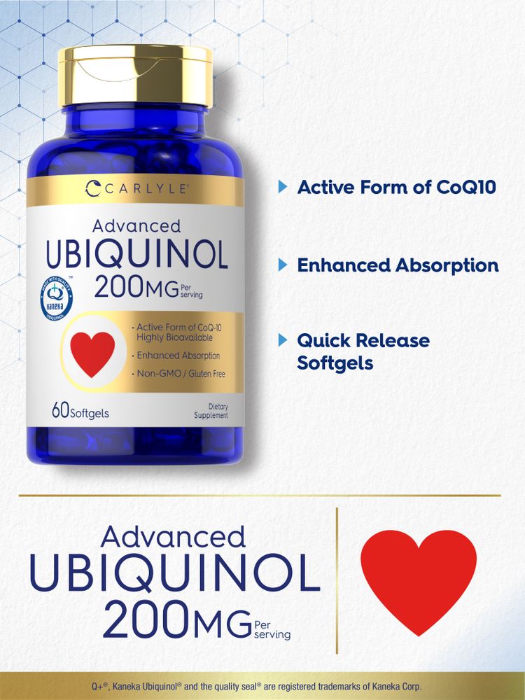 Ubiquinol 200mg par portion | 60 capsules molles