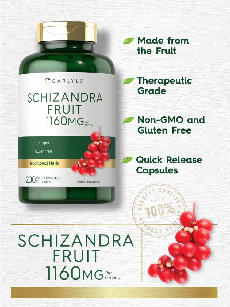 Schizandra Extract 1160mg | 200 Capsules