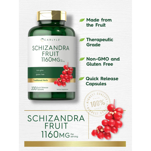 View 3 Schizandra Extract 1160mg per serving | 200 Capsules