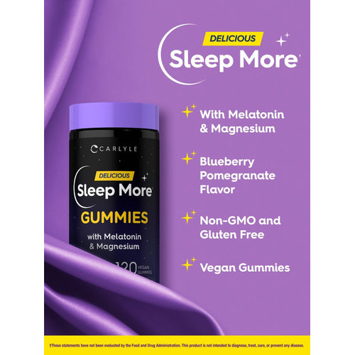 View 4 Schlaf-Gummibonbons mit Melatonin und Magnesium | 120 Stück