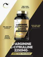 Load image into Gallery viewer, L-Arginine L-Citrulline Complex 2250mg | 240 Capsules
